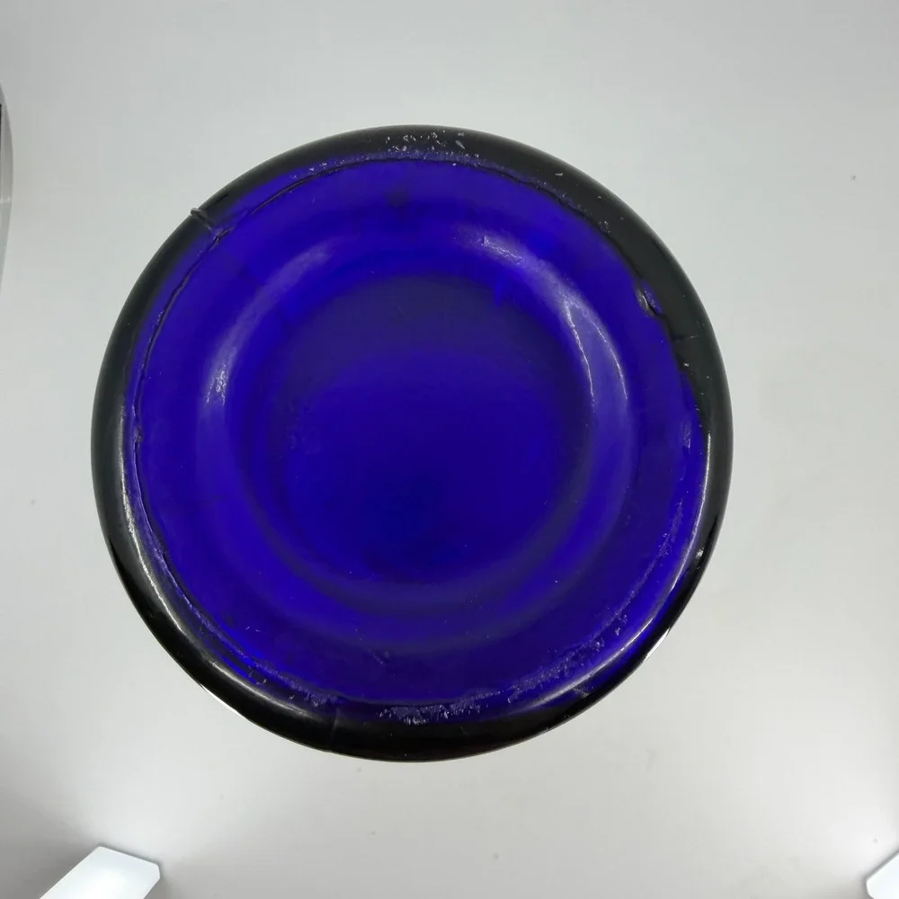Vintage ROSSINI EMPOLI Glass‎ Genie Bottle Cobalt Blue Decanter No Stopper